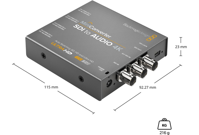Mini Converter SDI to Audio 4K